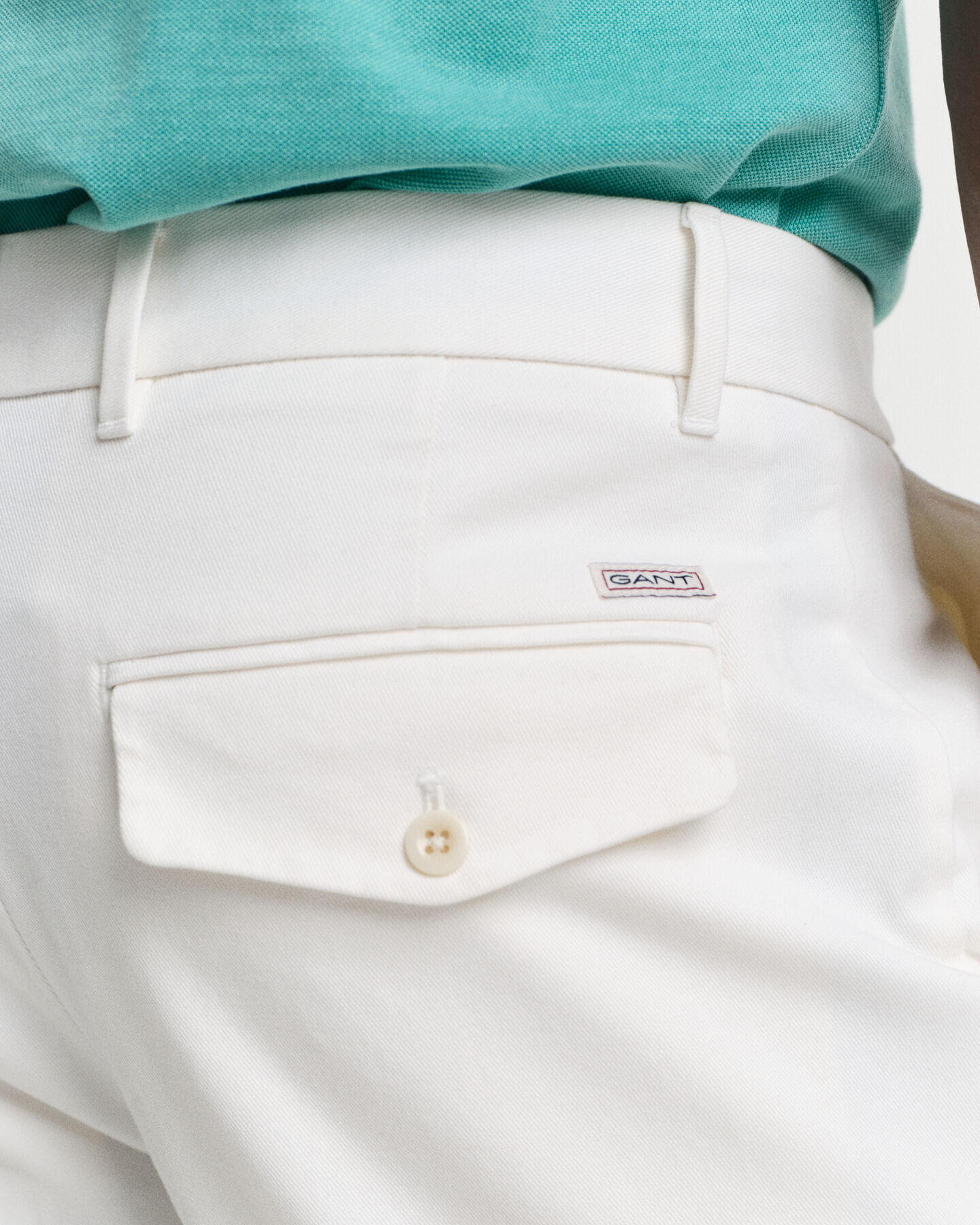 Pantaloni in twill di cotone stretti in fondo slim fit