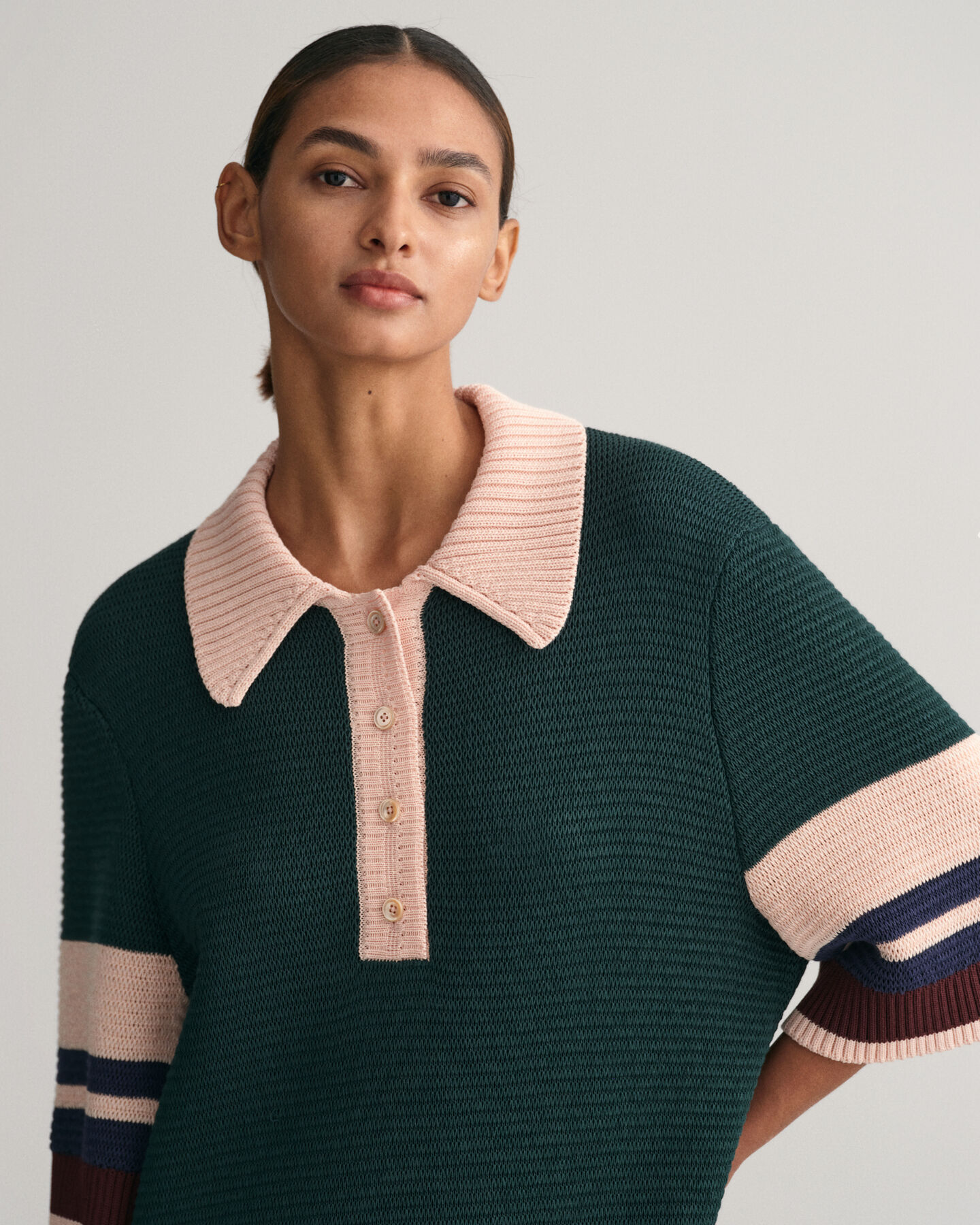 Mini abito in maglia in stile polo