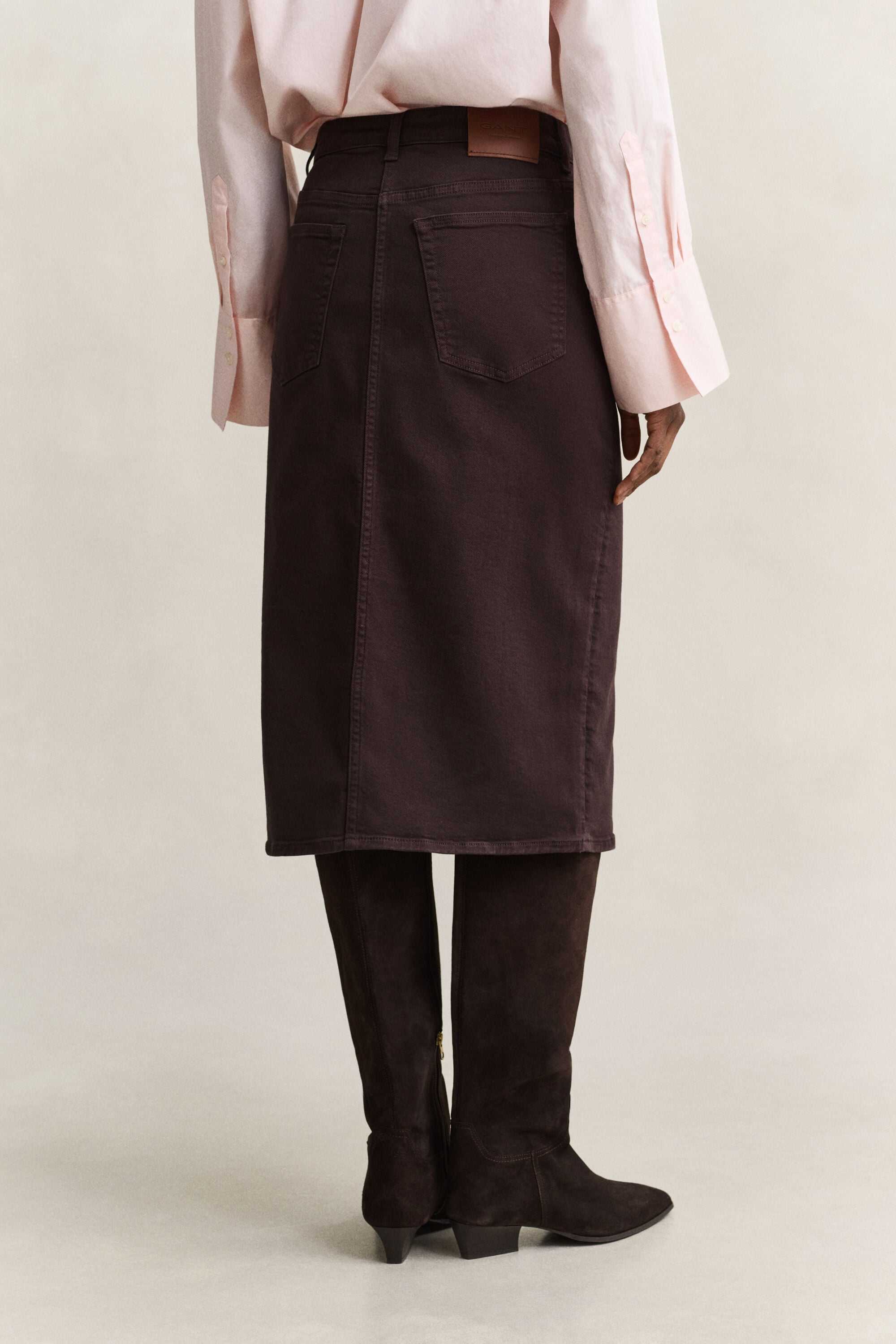 Gonna longuette in twill