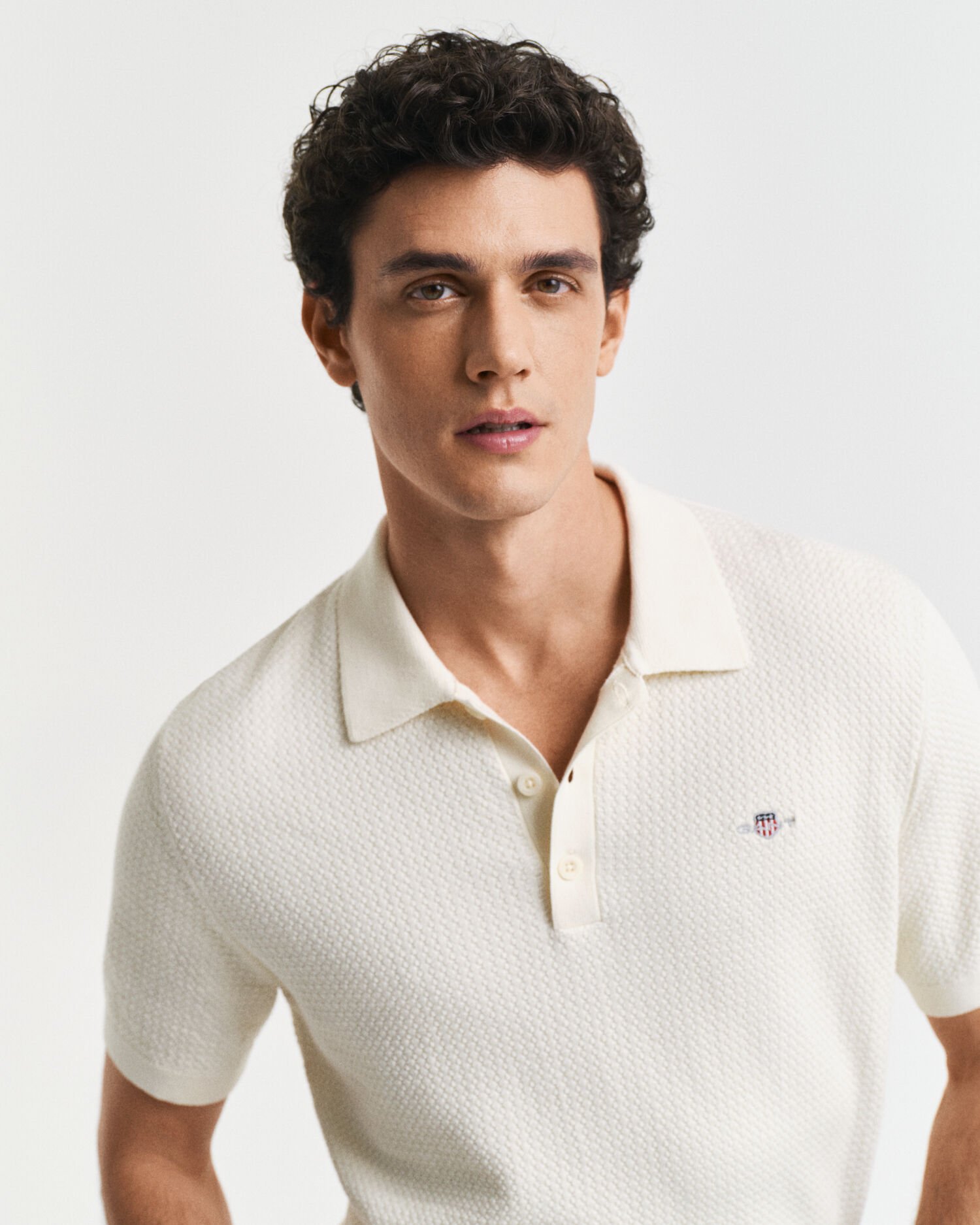 Polo in cotone Textured