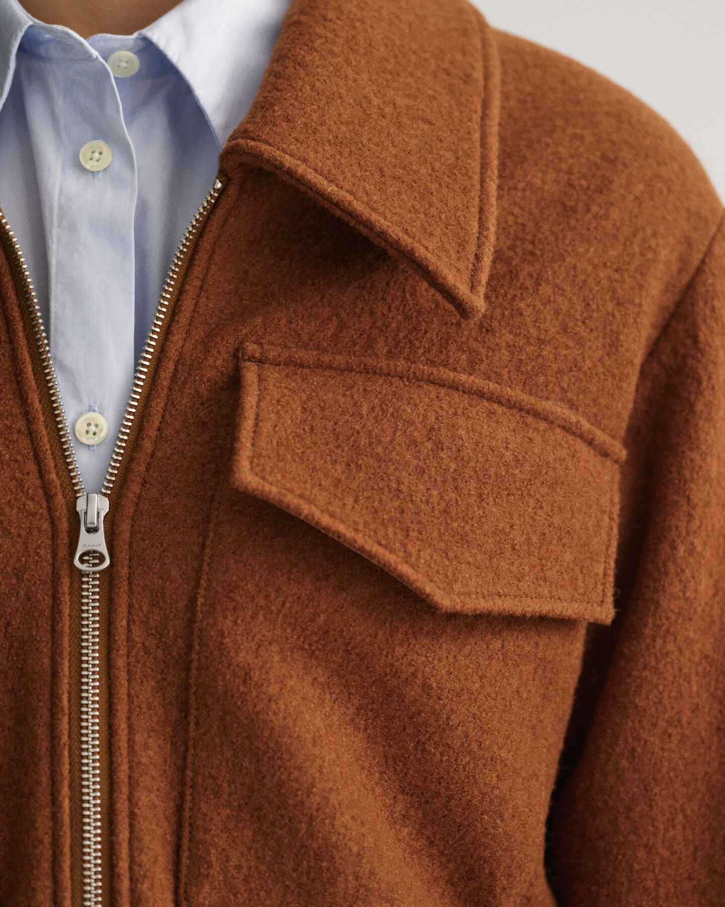 Giacca in boucl&eacute; con zip