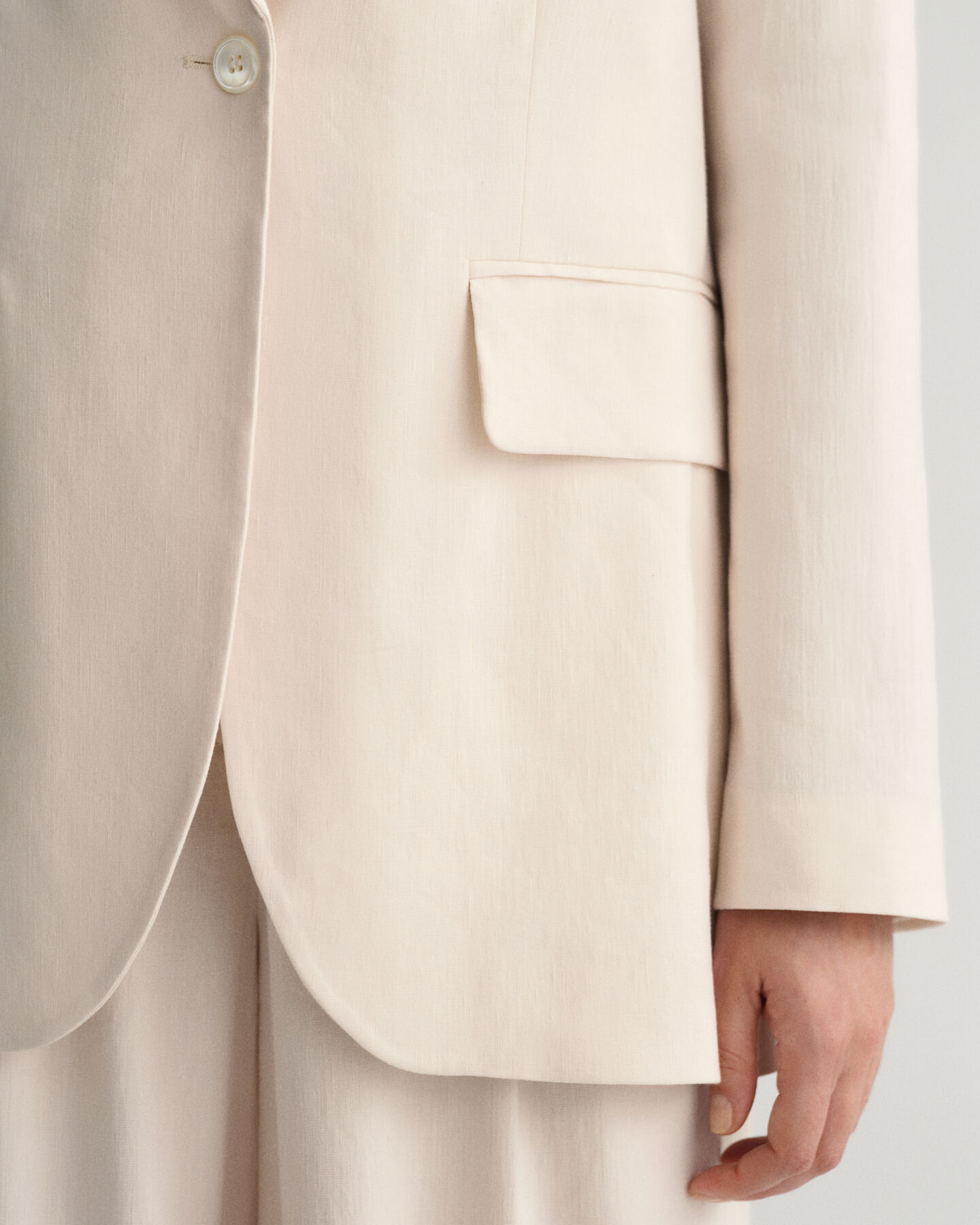 Blazer di lino elasticizzato regular fit