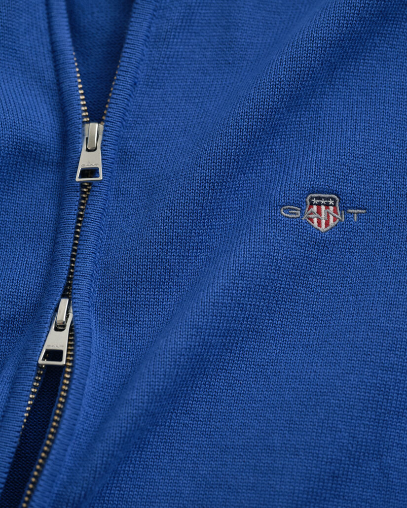 Cardigan in cotone casual con zip