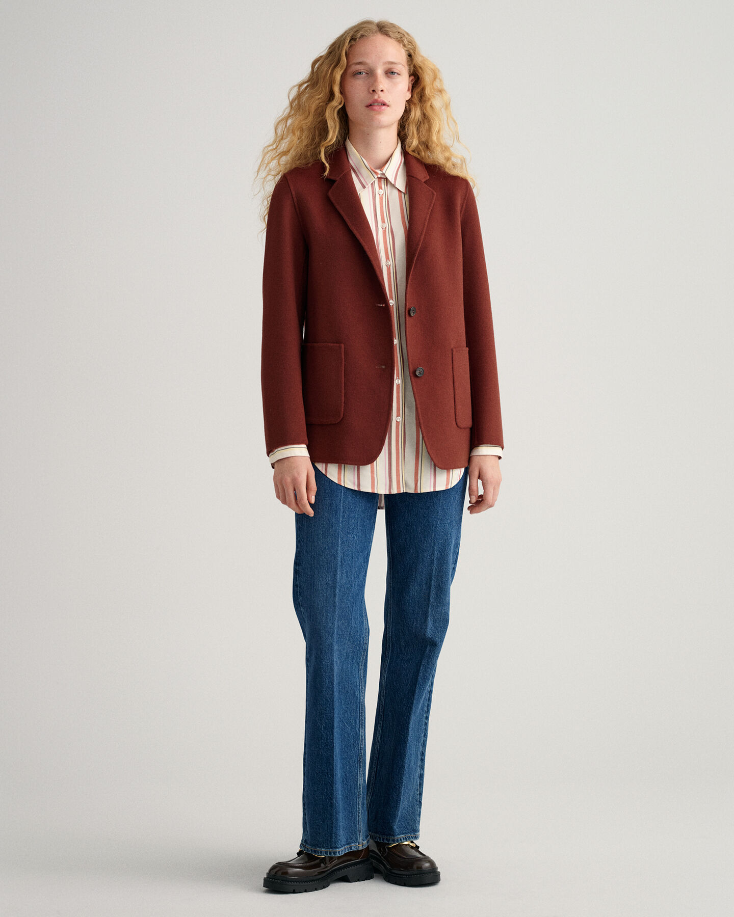 Blazer dritto cucito a mano