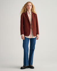 Blazer dritto cucito a mano