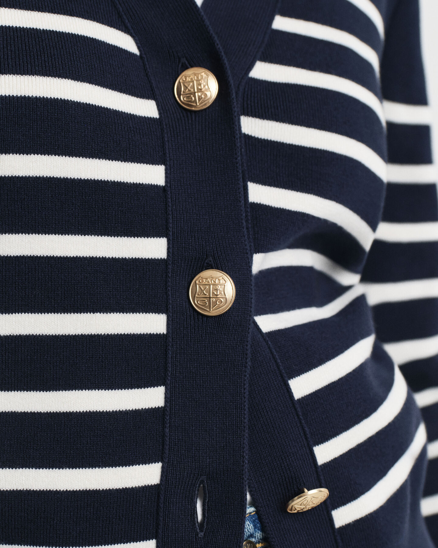 Cardigan in cotone a righe