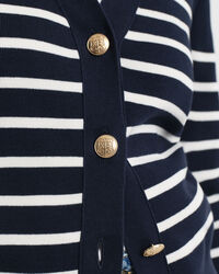 Cardigan in cotone a righe