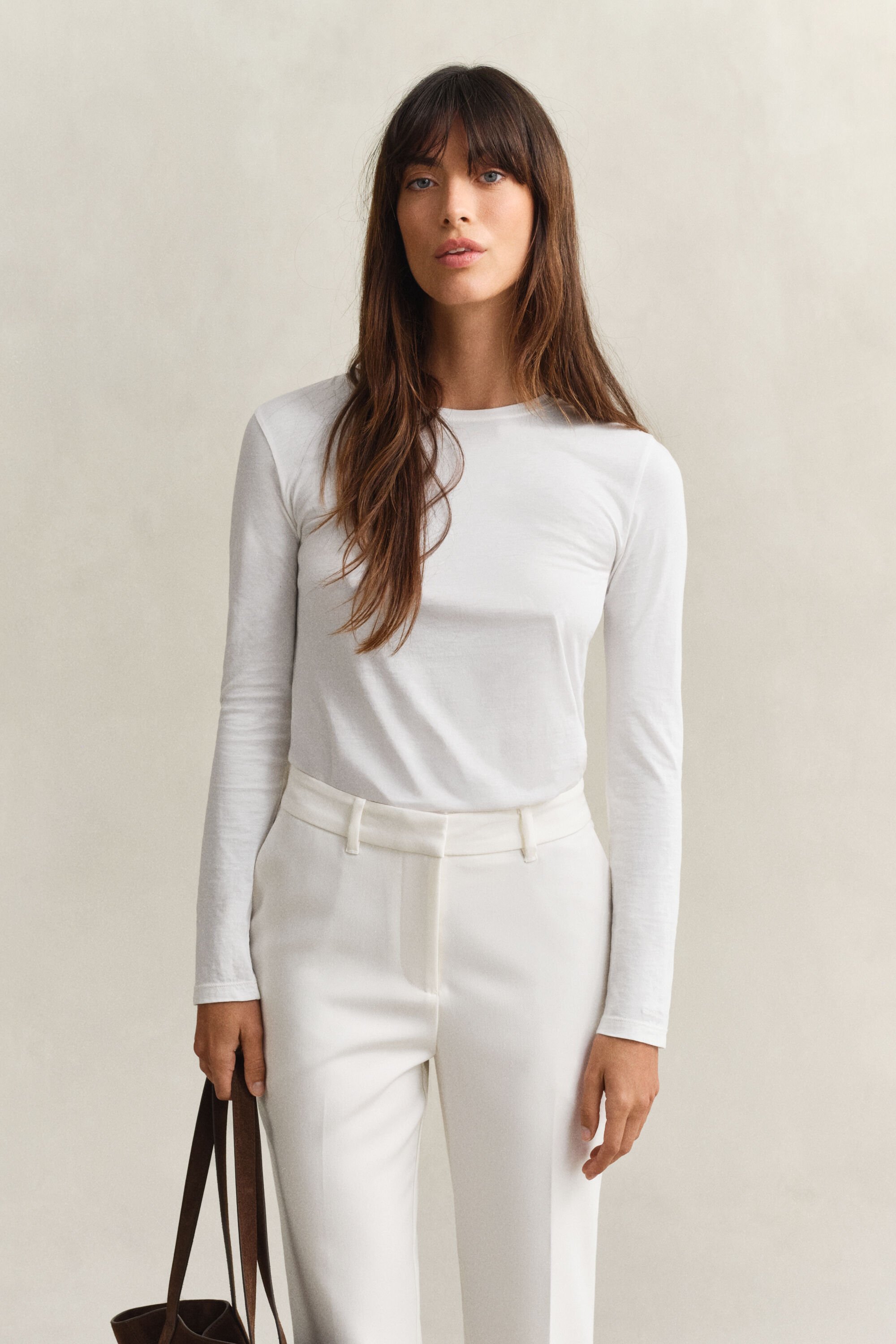 T-shirt in cotone a maniche lunghe