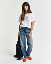 T-shirt girocollo Sailing con grafica