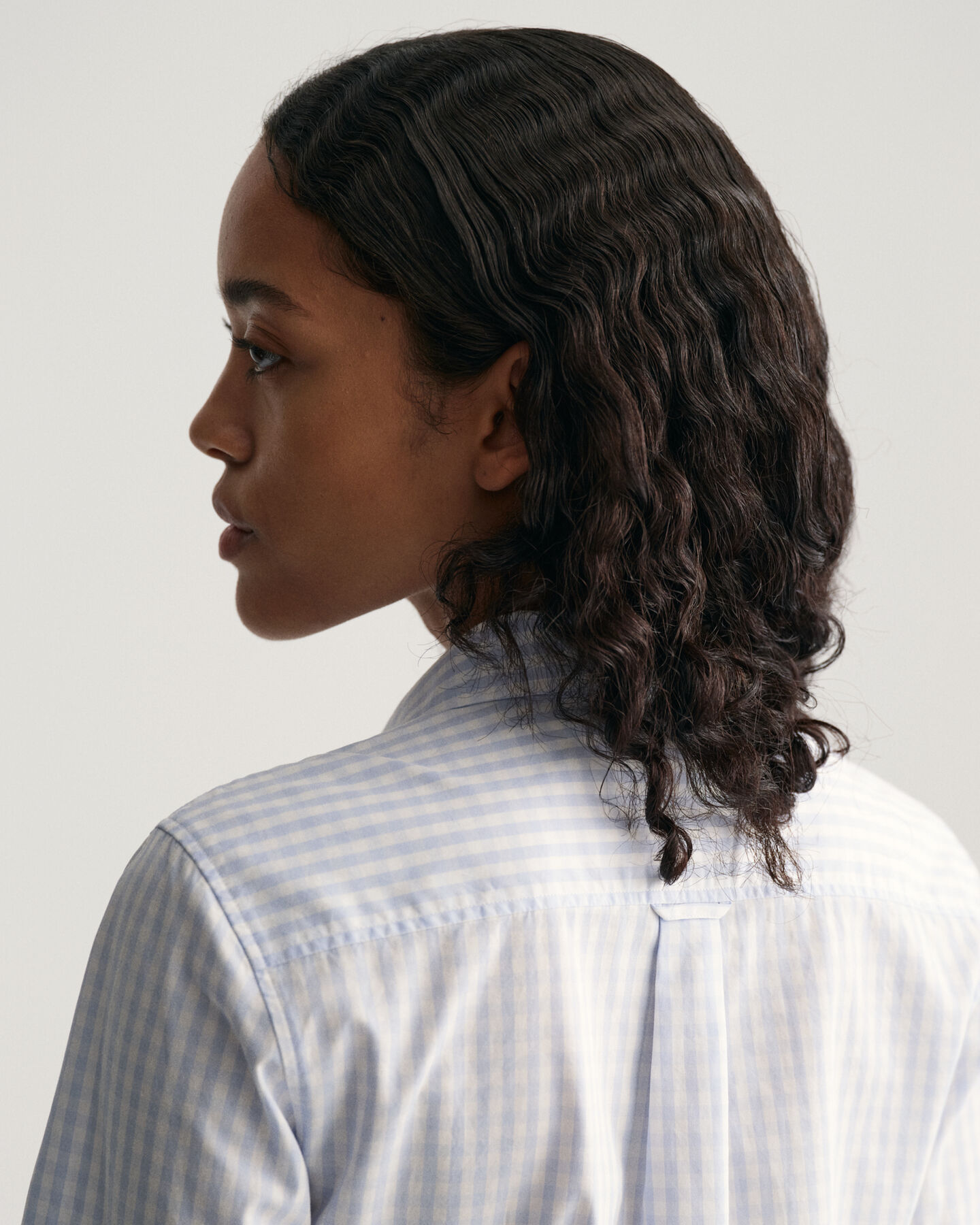 Camicia in popeline a quadri percalle regular fit