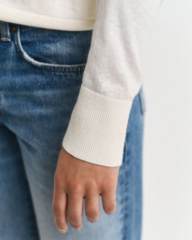 Maglia con scollo a V lavorata a maglia fine