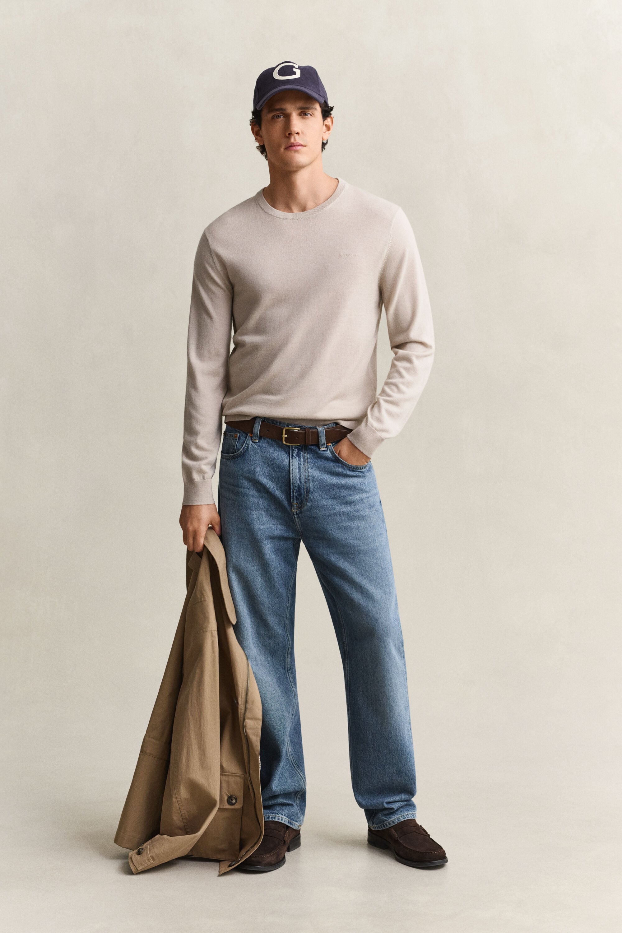 Maglia girocollo in lana merino