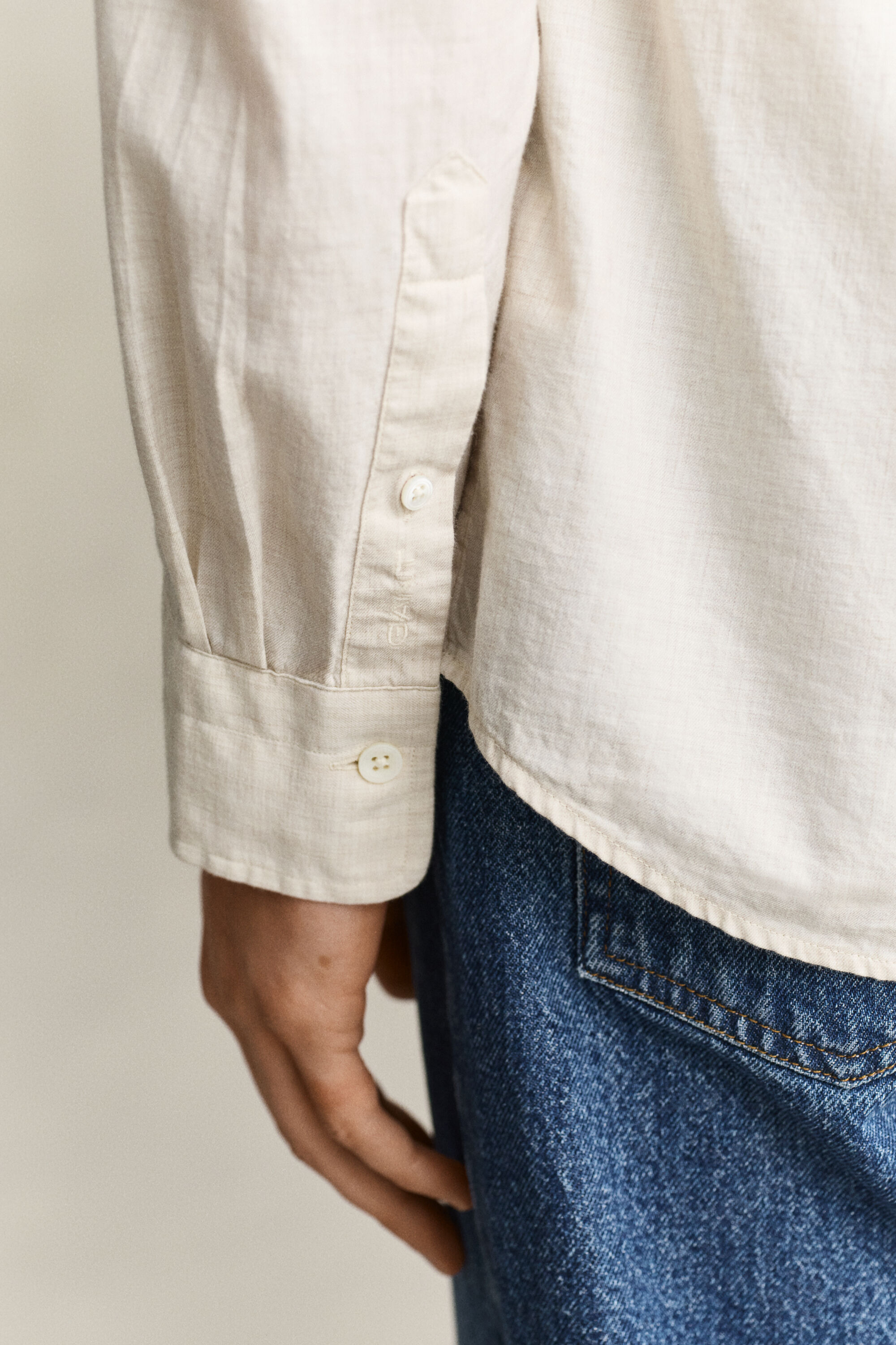 Camicia in cotone e cashmere
