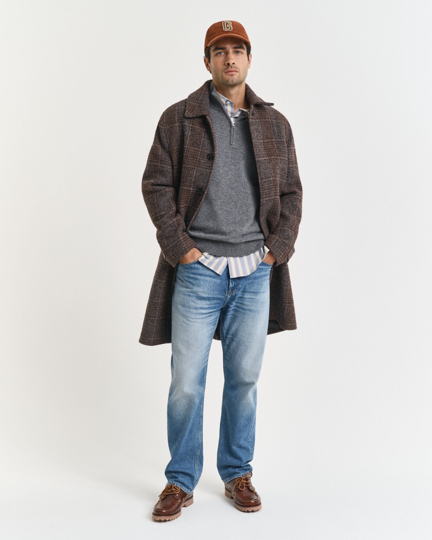 Maglia in cashmere con zip corta