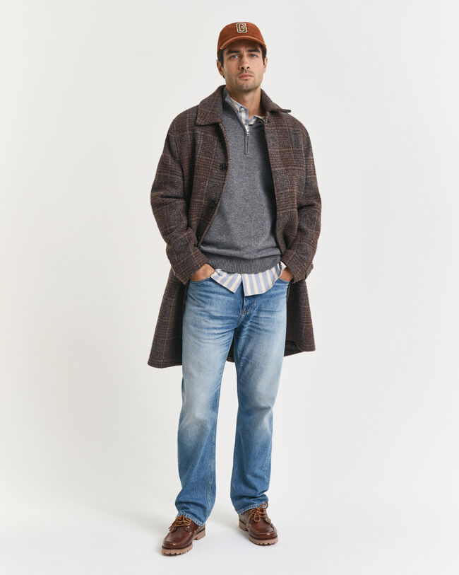 Maglia in cashmere con zip corta