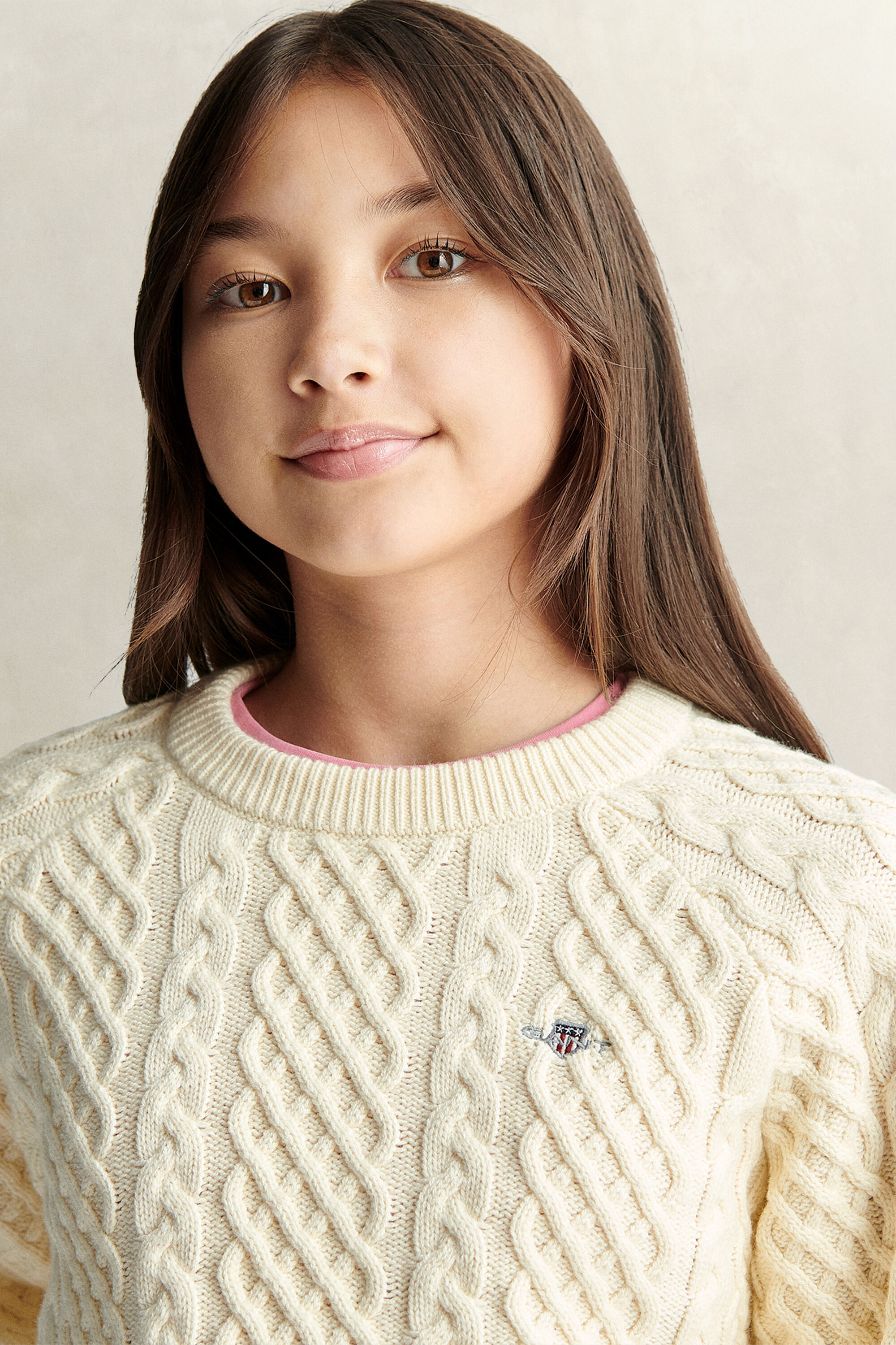 Maglia lavorata a trecce grosse Teen Girls