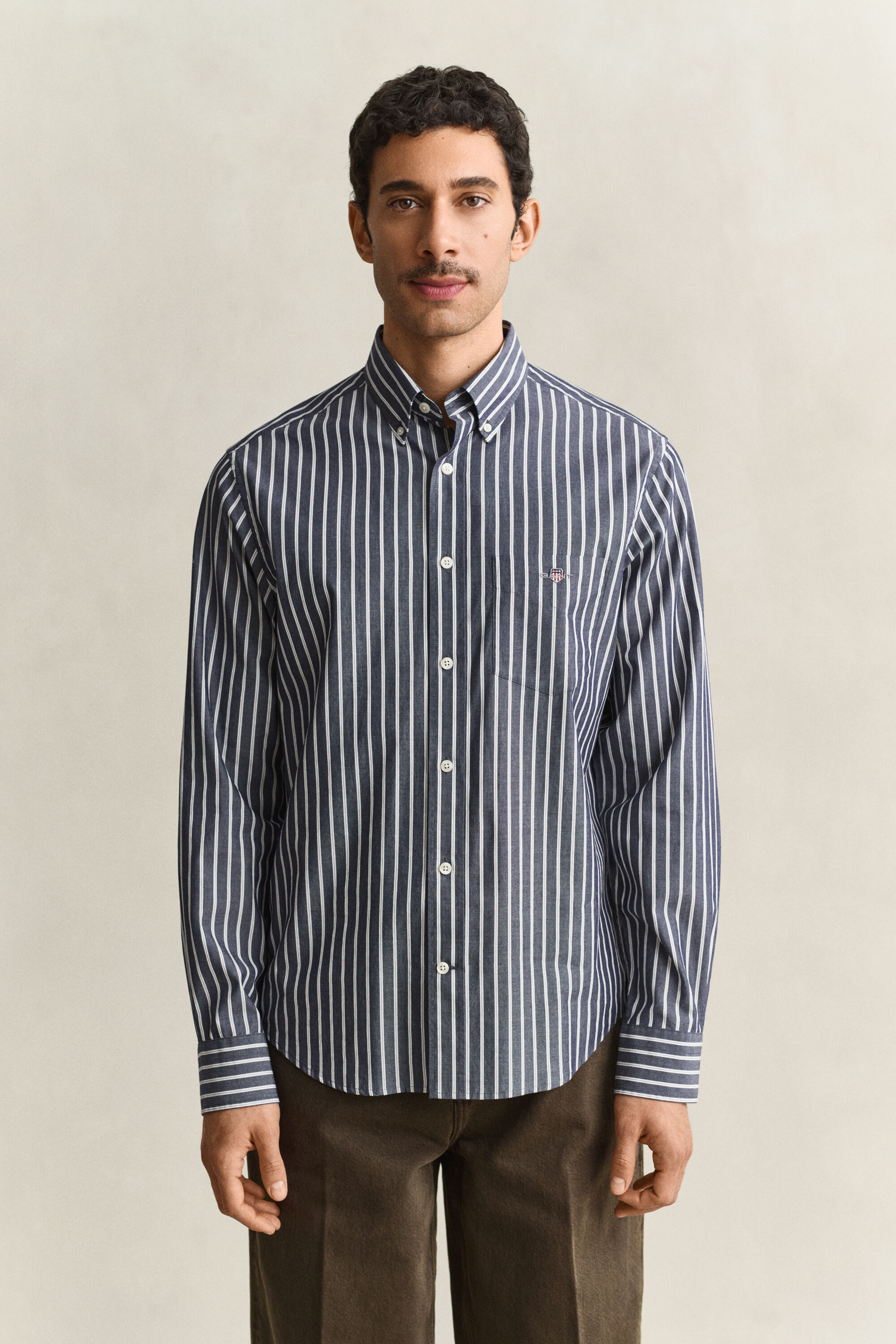 Camicia in popeline a righe