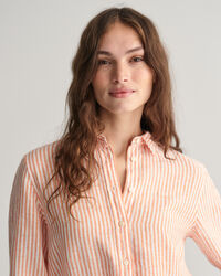 Camicia di lino a righe regular fit