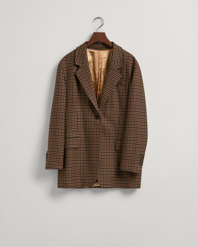 Blazer a quadri oversize