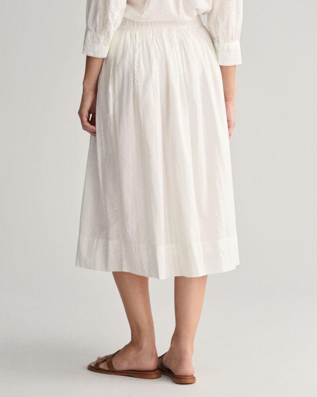 Gonna pull-on a righe Seersucker