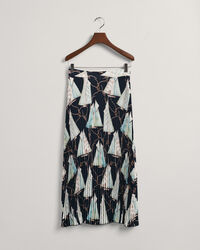 Gonna plissettata con stampa Sailing