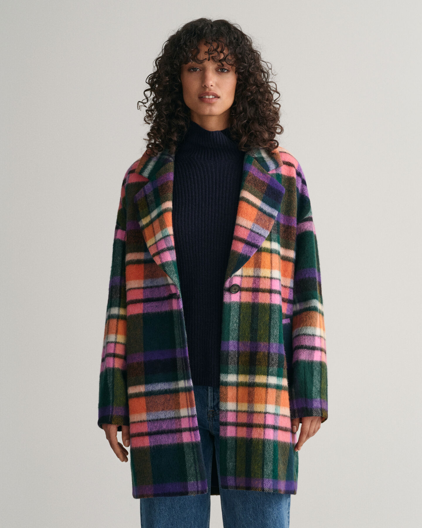 Cappotto Cocoon a quadri