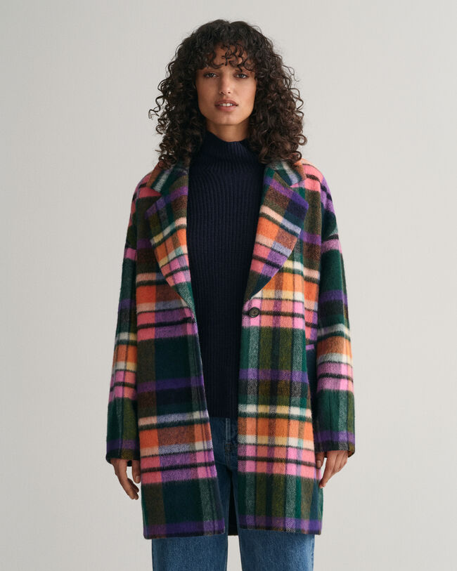 Cappotto Cocoon a quadri