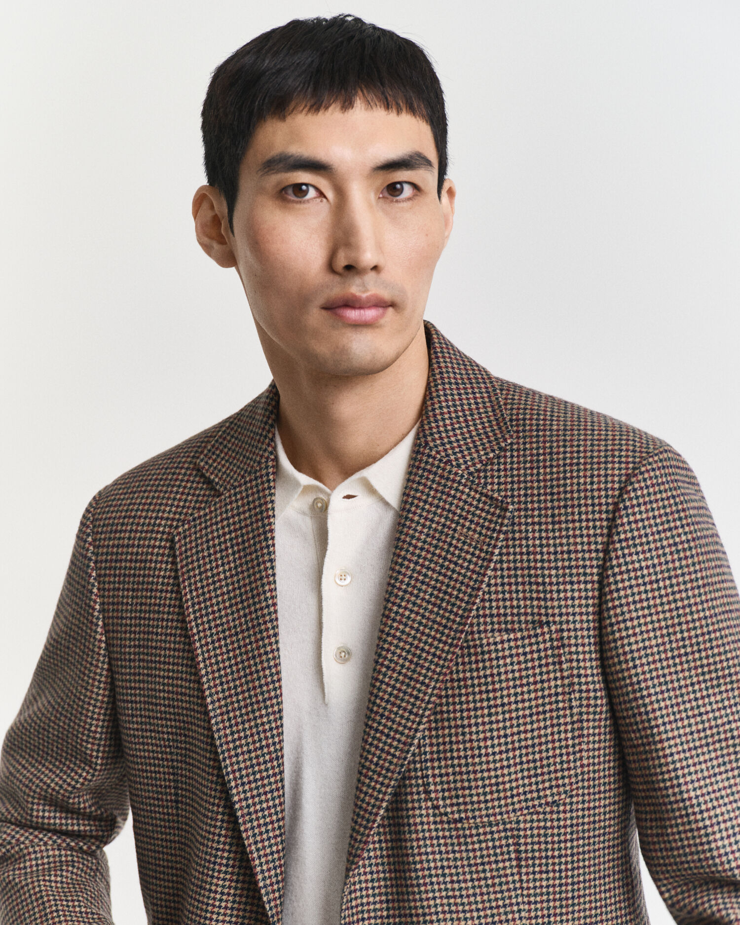 Blazer a quadri pied de poule slim fit