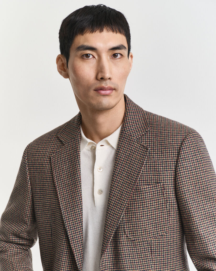 Blazer a quadri pied de poule slim fit