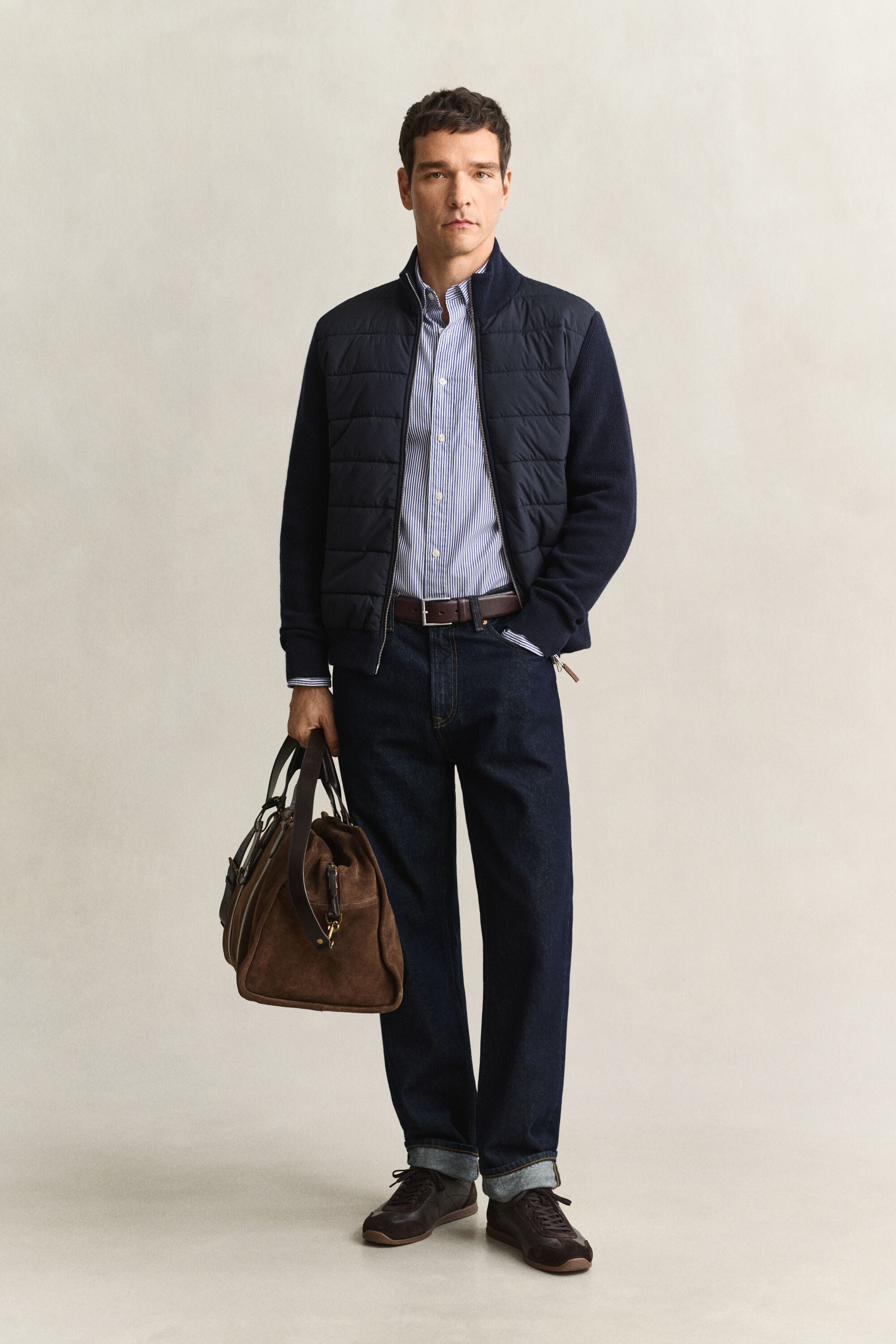 Cardigan con zip Hybrid