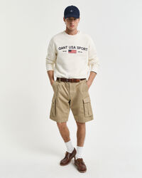 Pantaloncini cargo in twill relaxed fit