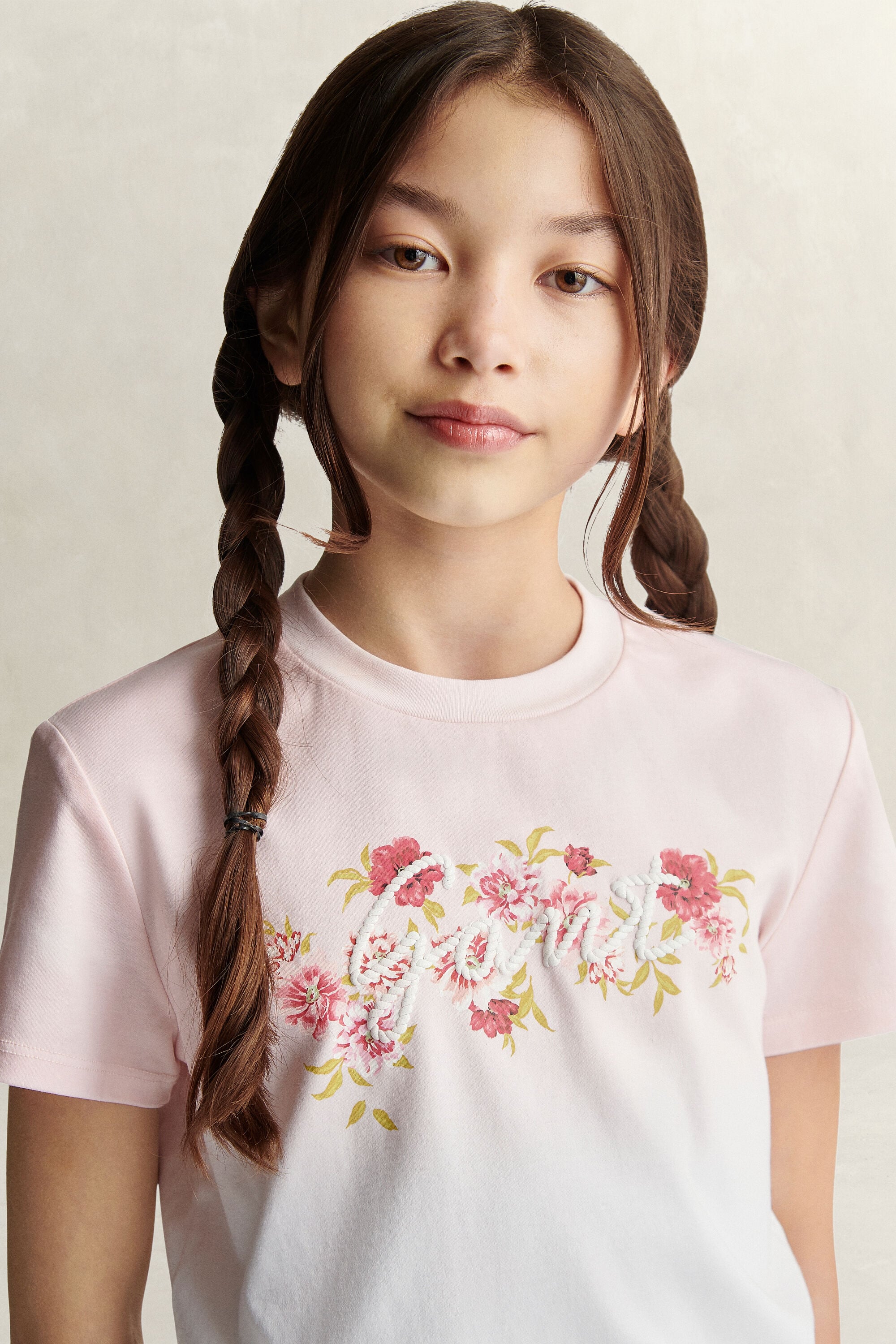 T-shirt con stampa floreale Teen Girls