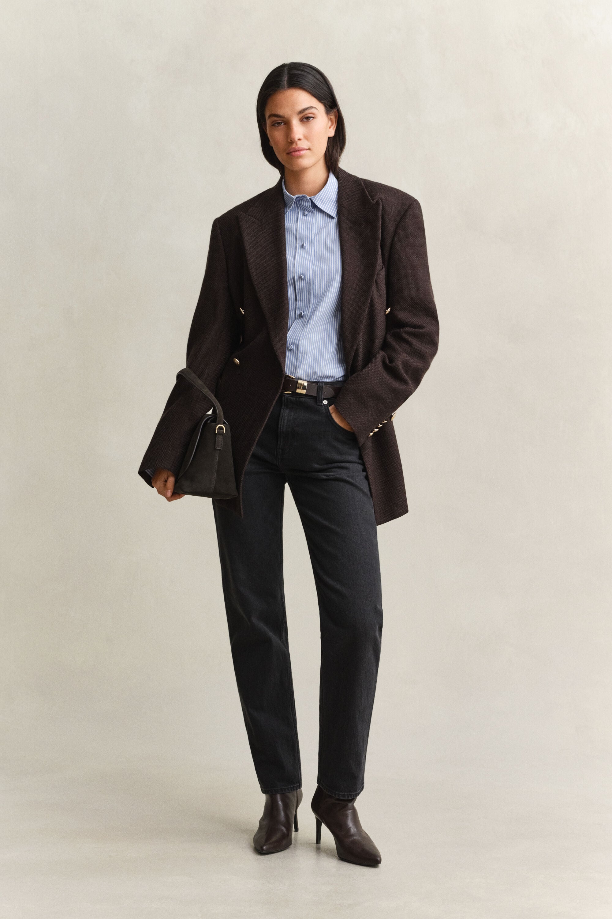 Camicia Yale a righe con carré