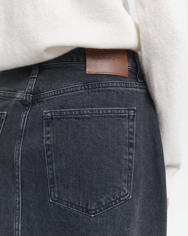 Gonna midi di jeans con abbottonatura