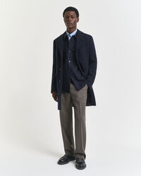 Pantaloni da abito con motivo a spina di pesce