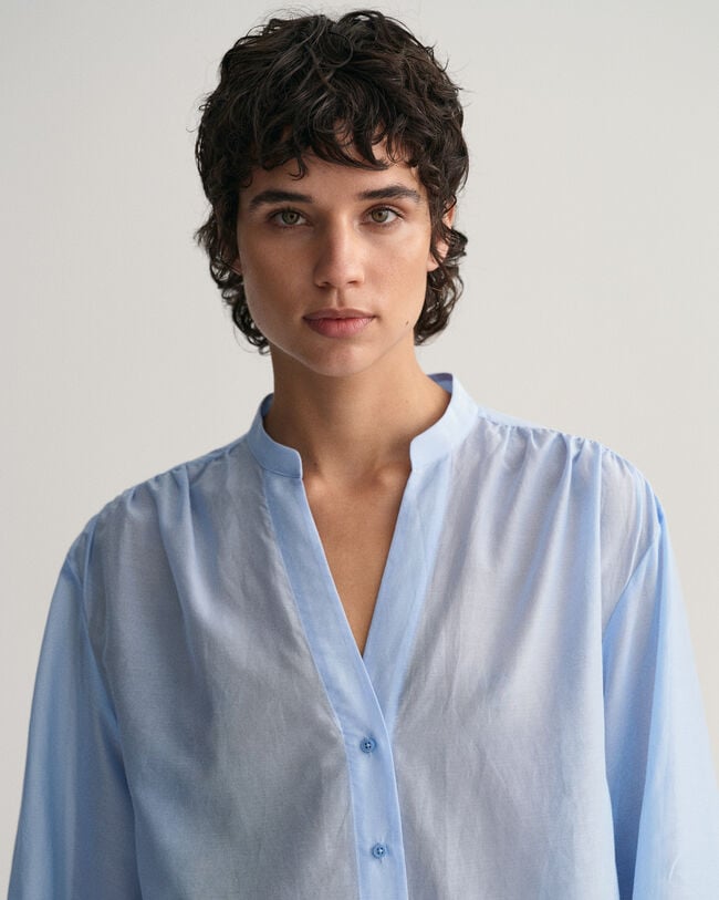 Blusa in misto cotone-seta relaxed fit