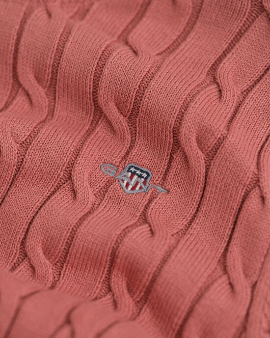 Maglia girocollo in cotone elasticizzato a trecce Teen Girls