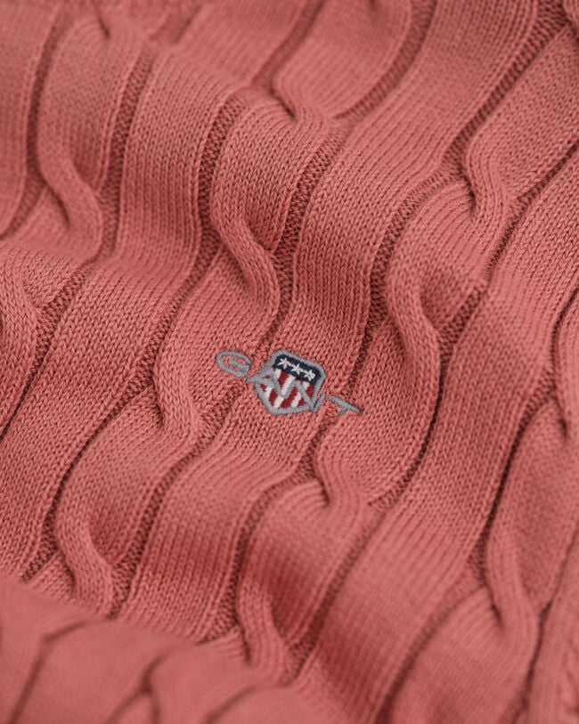 Maglia girocollo in cotone elasticizzato a trecce Teen Girls