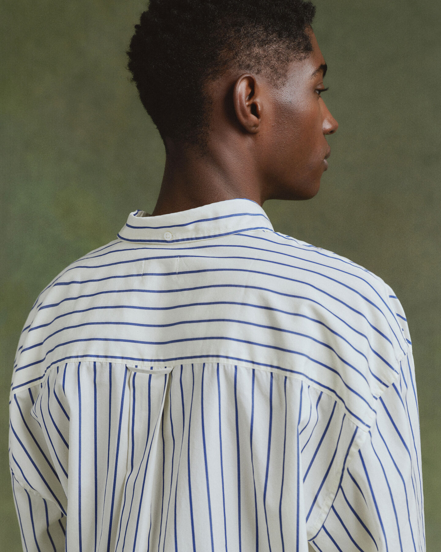 Camicia in popeline a righe oversize