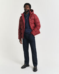 Maglia con zip corta in cotone a trecce