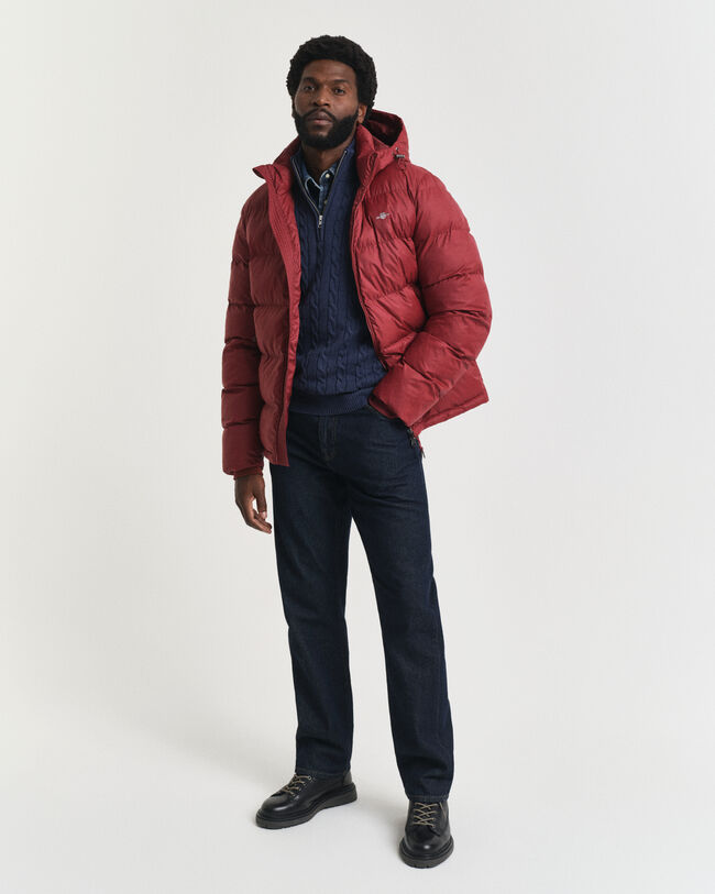 Maglia con zip corta in cotone a trecce