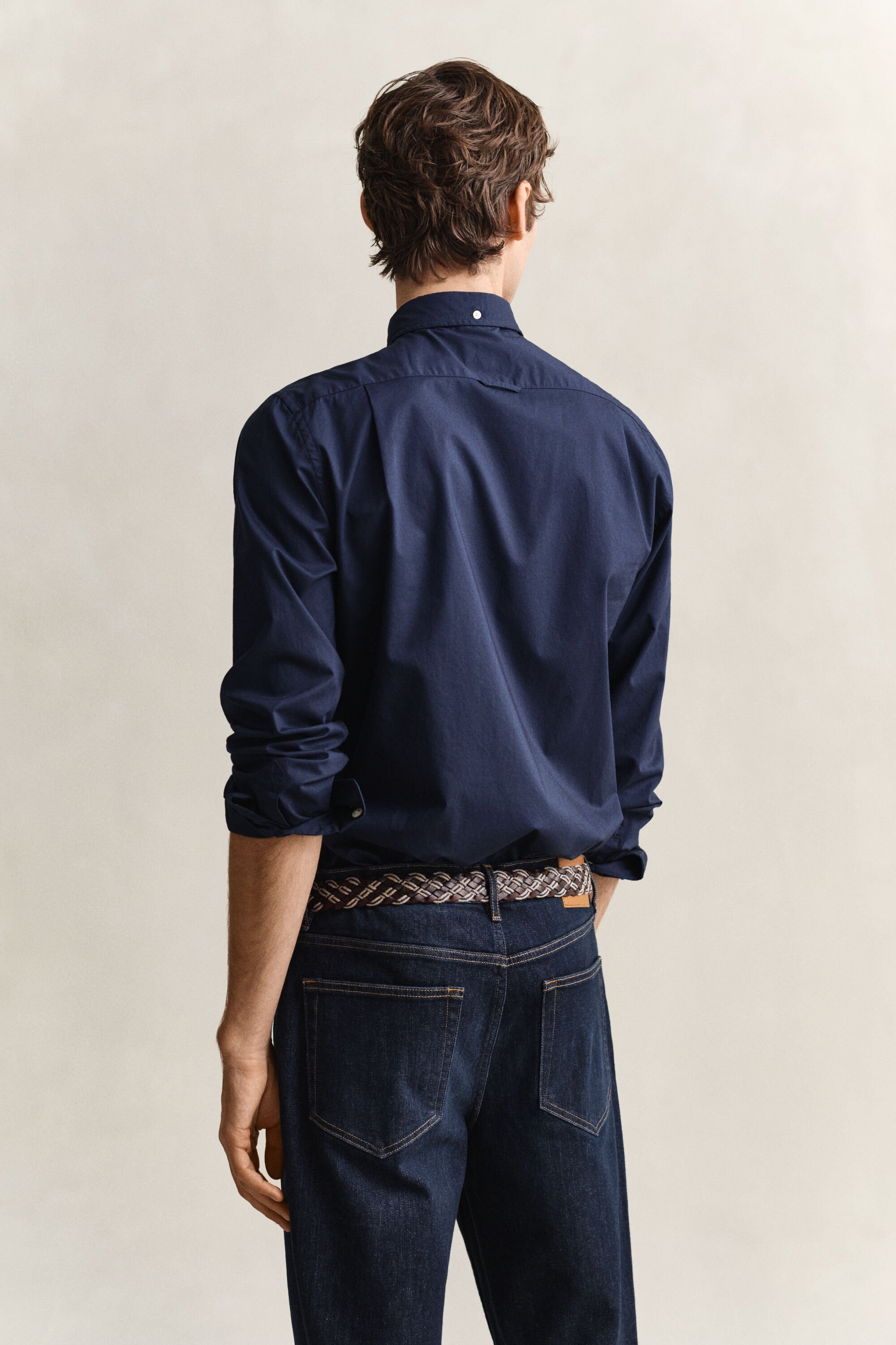 Camicia classica in popeline slim fit