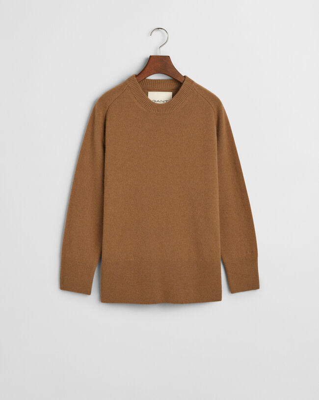 Maglia girocollo con dettaglio con motivo a spina di pesce