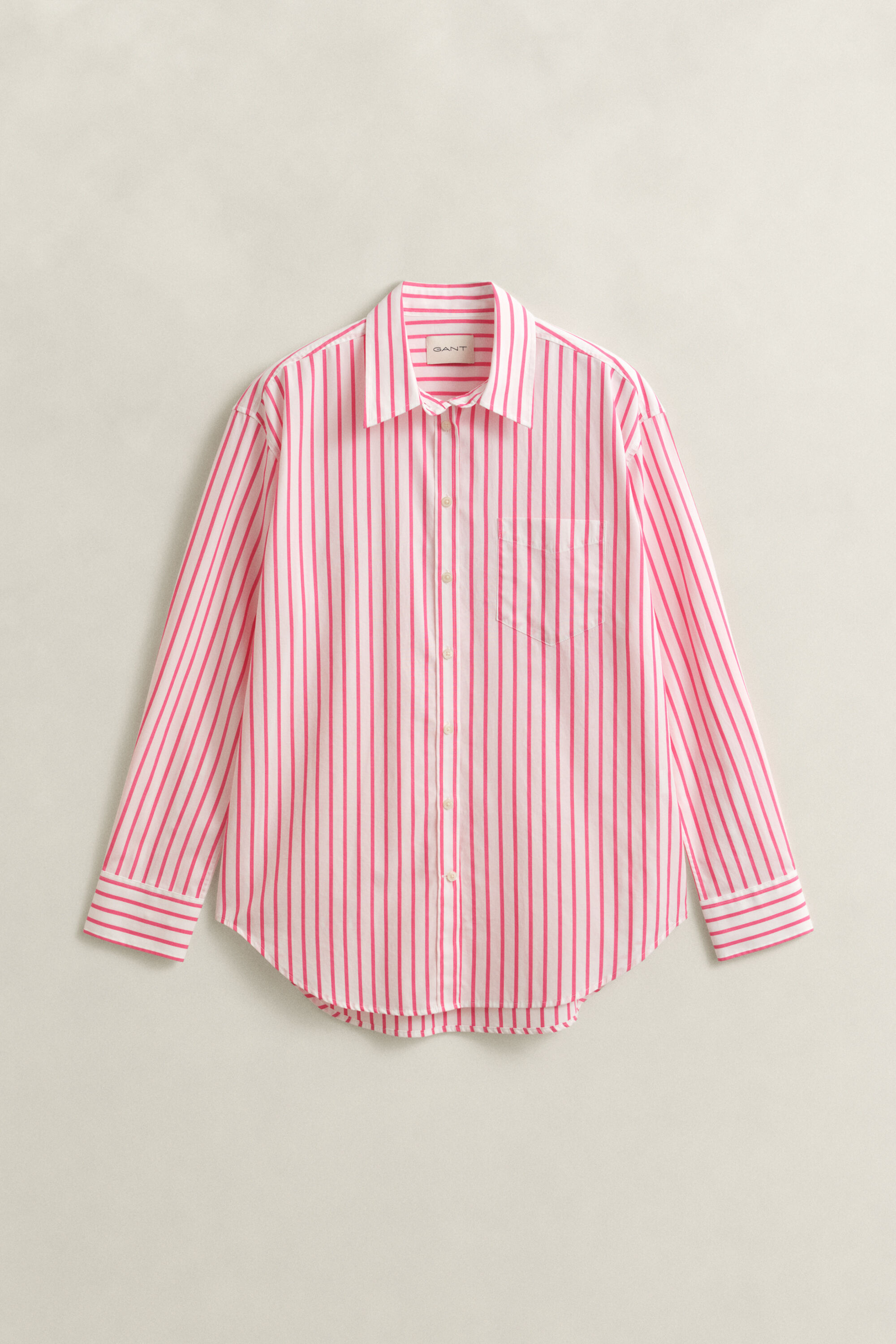 Camicia classica in popeline a righe relaxed fit