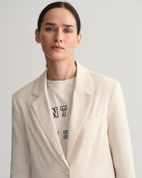 Blazer di lino elasticizzato regular fit