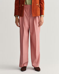 Pantaloni ampi a vita alta con piega