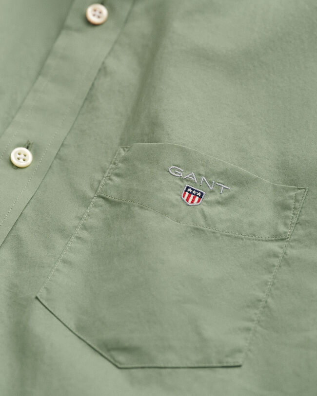 Camicia in broadcloth a maniche corte regular fit