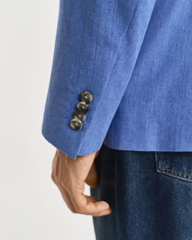 Giacca da abito in lino-cotone slim fit