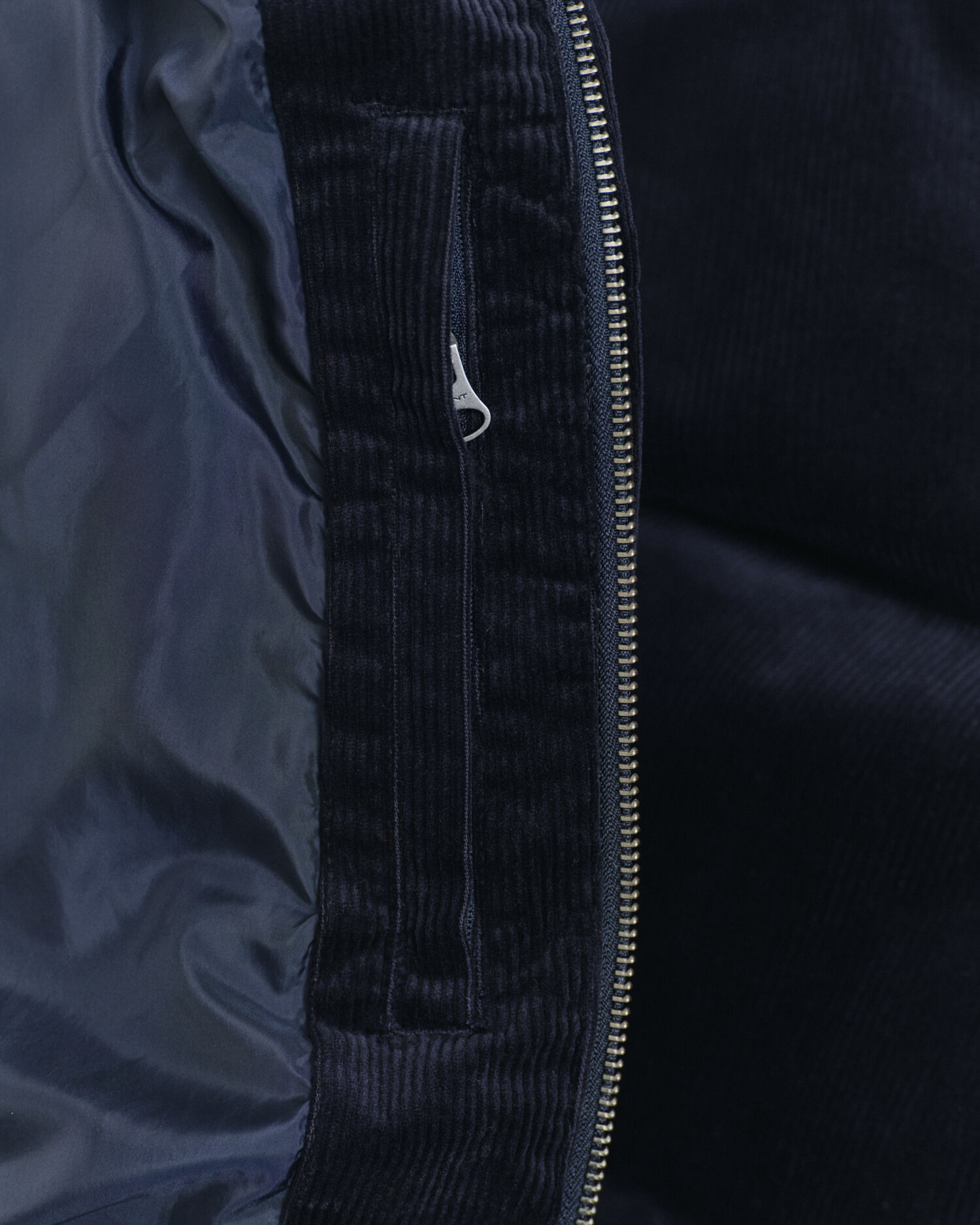 Piumino in velluto a coste