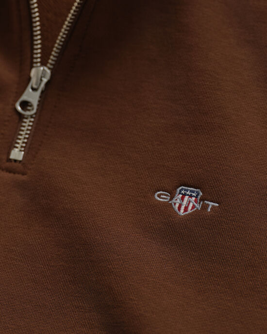 Felpa Shield con zip corta